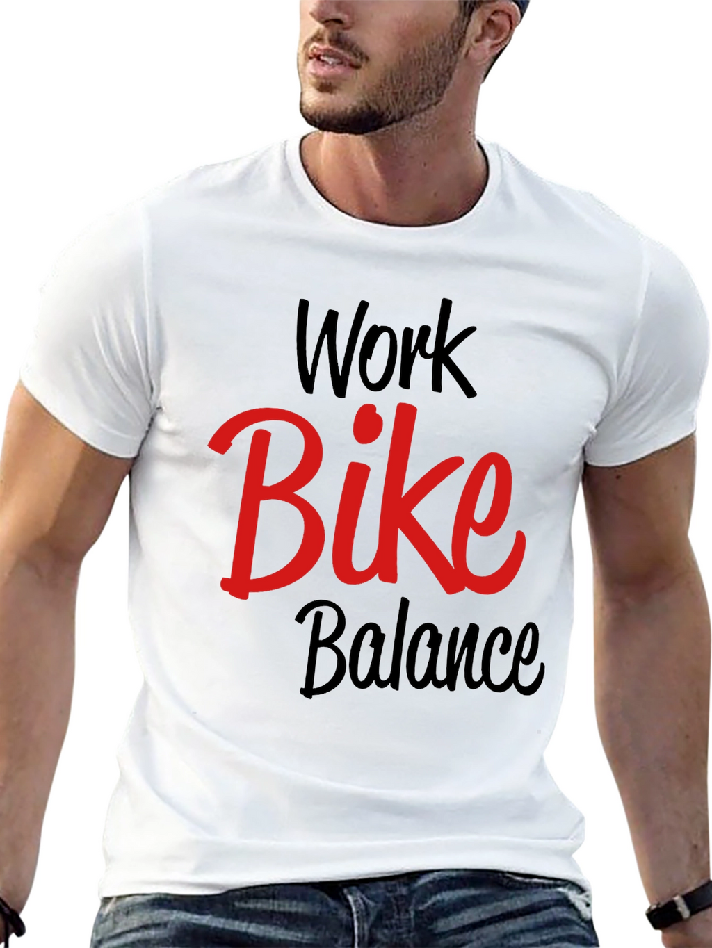 Work Bike Balance Graphic Tee - Black
