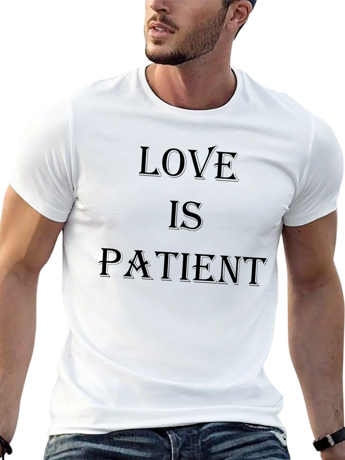 Love Is Patient Black Graphic Tee
