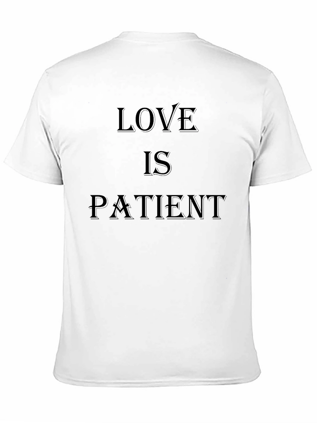 Love Is Patient Black Graphic Tee