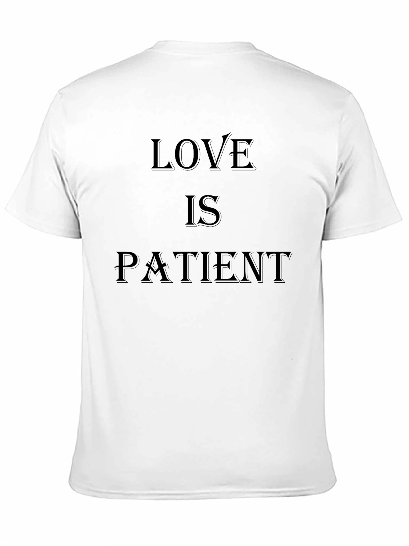 Love Is Patient Black Graphic Tee