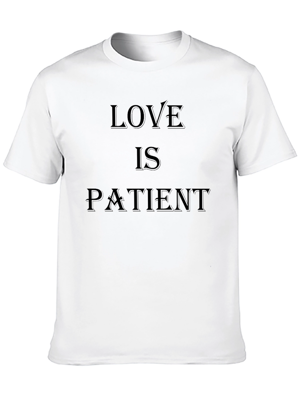 Love Is Patient Black Graphic Tee