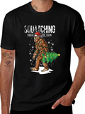 Squatching Through the Snow Holiday T-Shirt