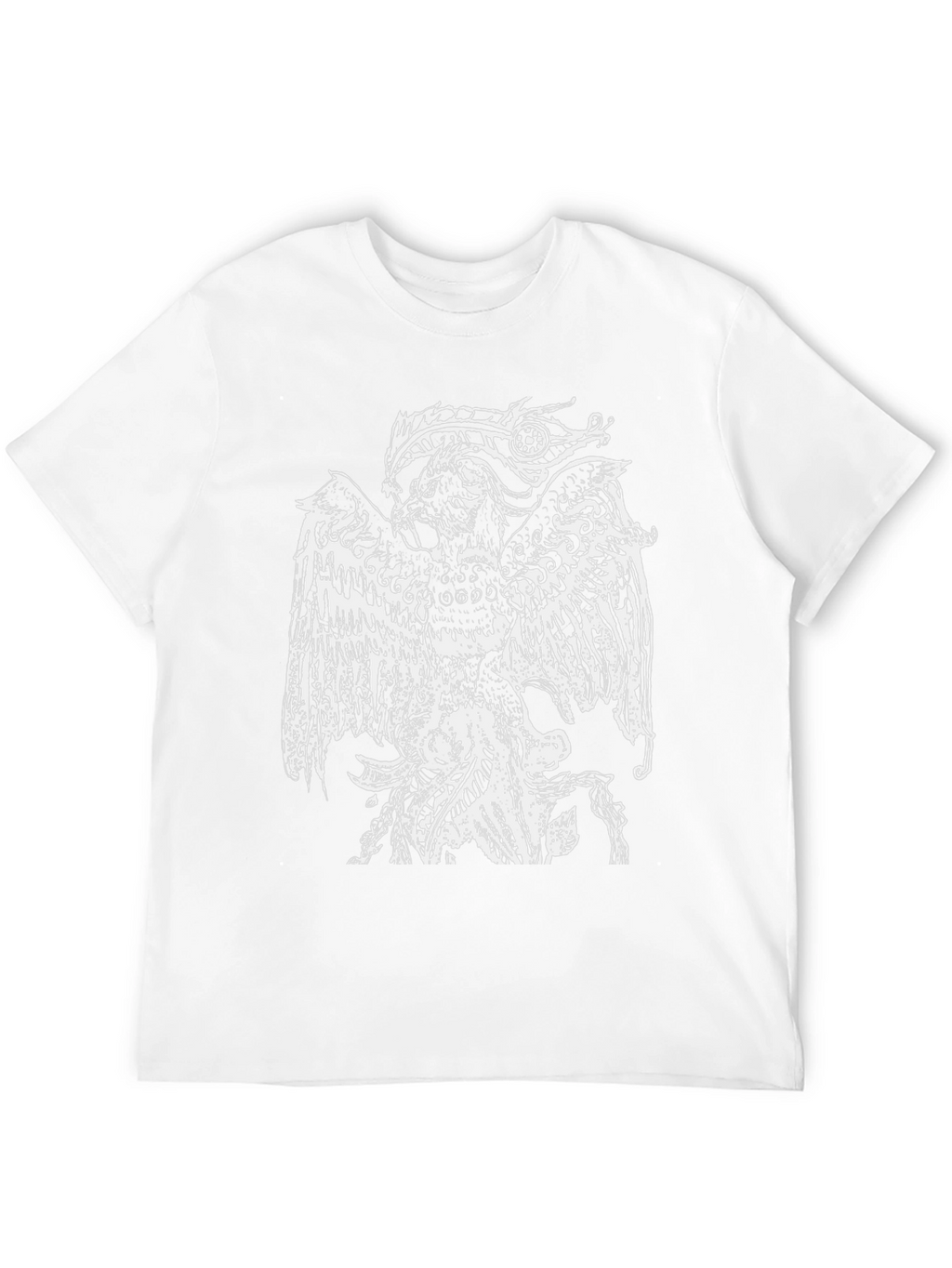 Black T-Shirt with White Griffin Design