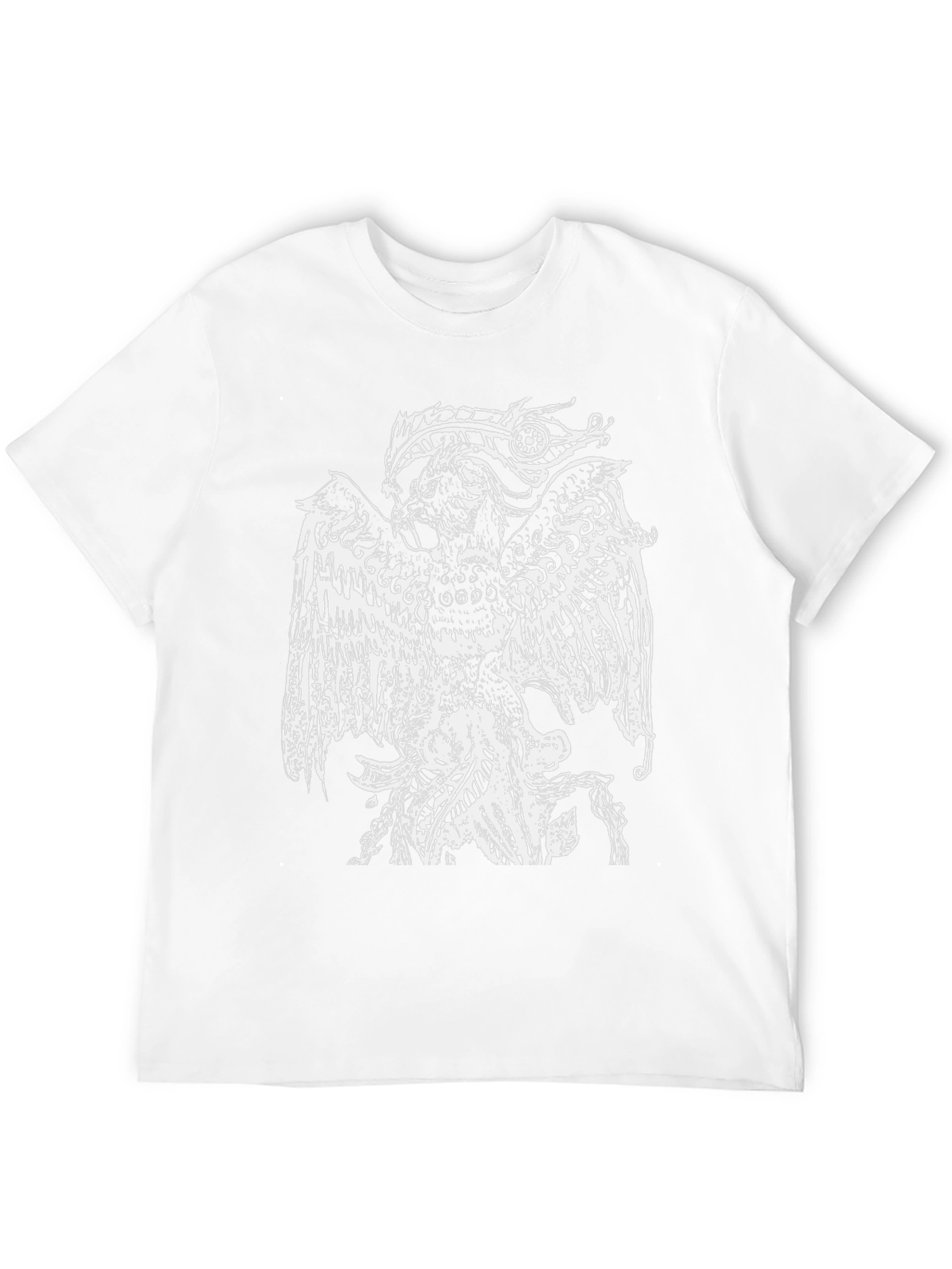 Black T-Shirt with White Griffin Design