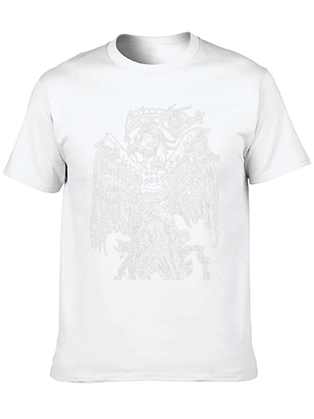Black T-Shirt with White Griffin Design
