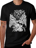 Black T-Shirt with White Griffin Design