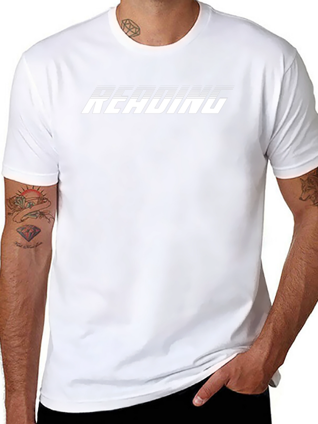 Black T-Shirt with READING Graphic