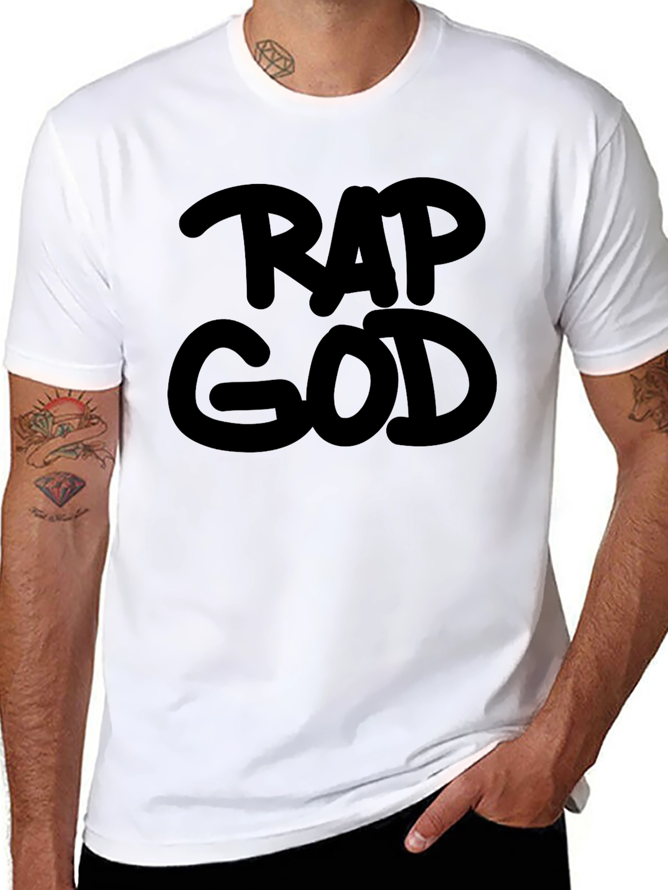 Rap God Black T-Shirt - Music Fan Apparel