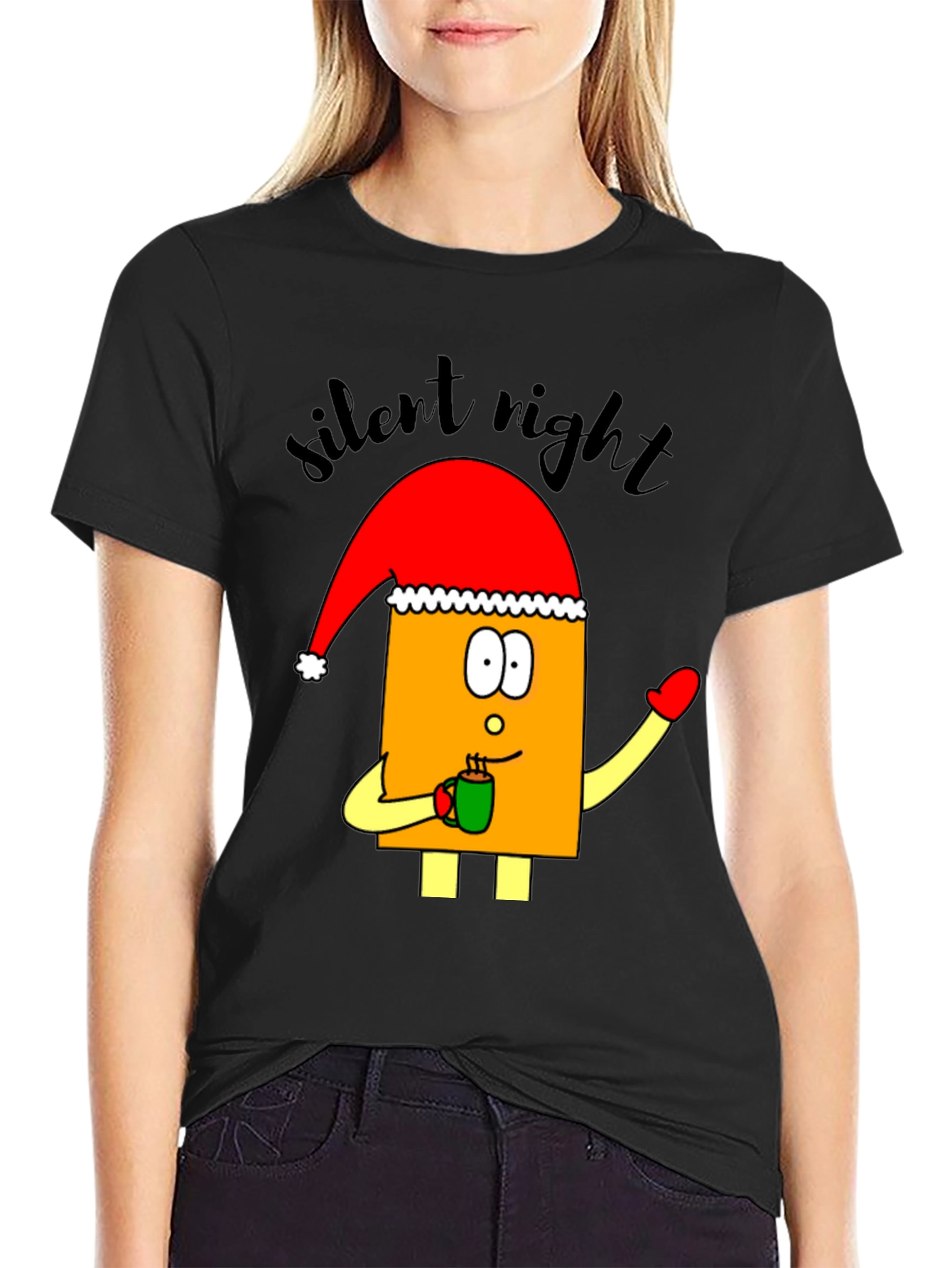 Festive Cartoon Santa T-Shirt