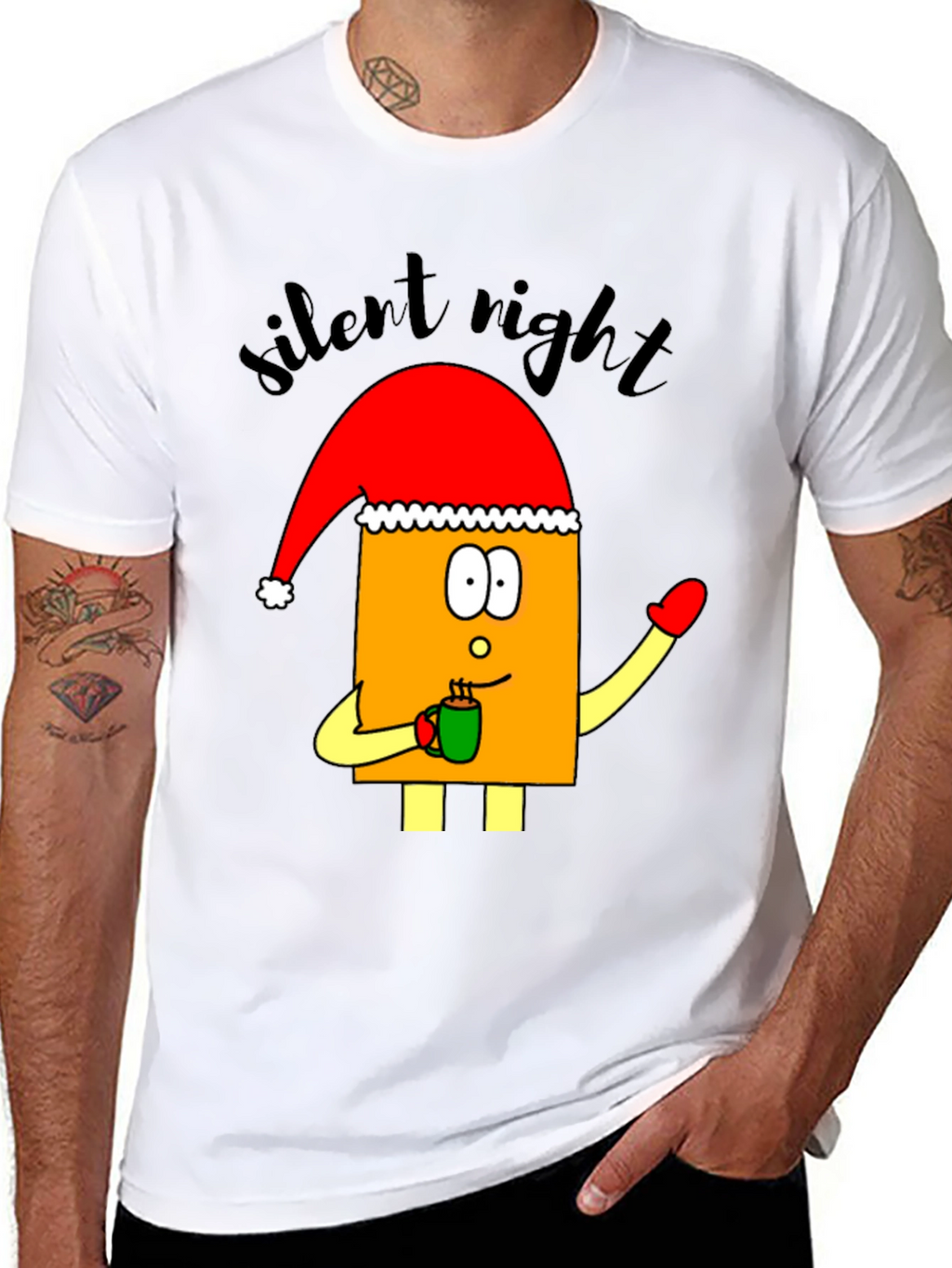 Festive Cartoon Santa T-Shirt
