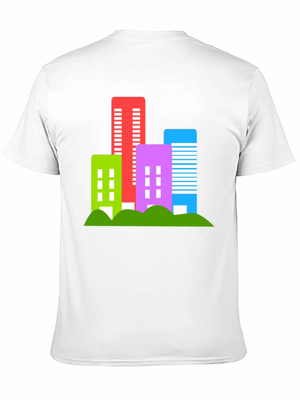 Modern Cityscape Graphic Tee - Black