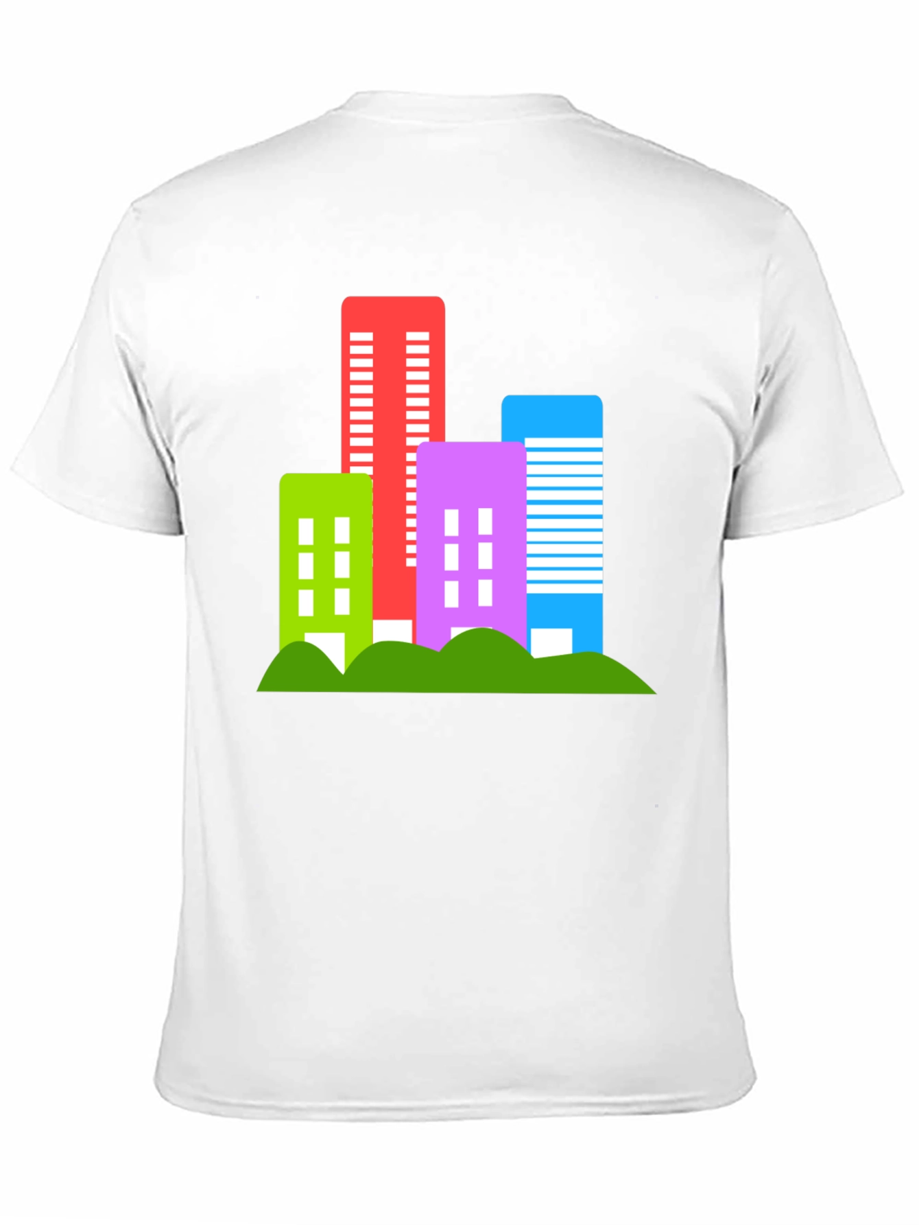Modern Cityscape Graphic Tee - Black