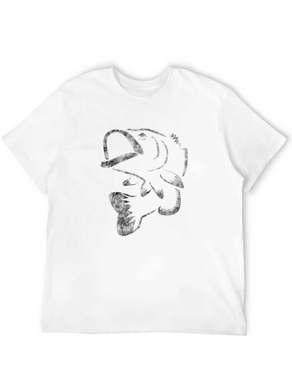 Mens Black Bass Graphic Tee - Angler Style