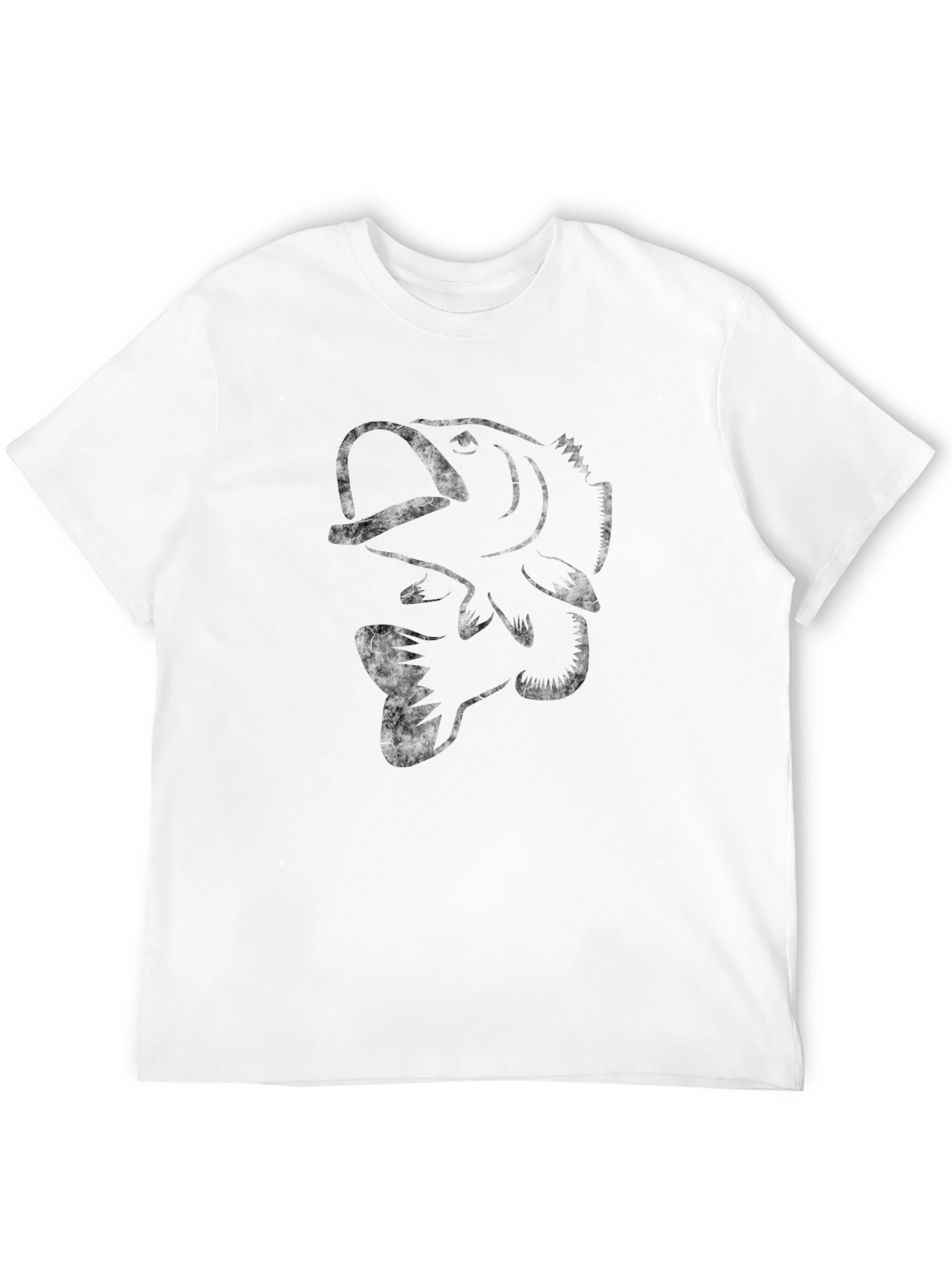 Mens Black Bass Graphic Tee - Angler Style