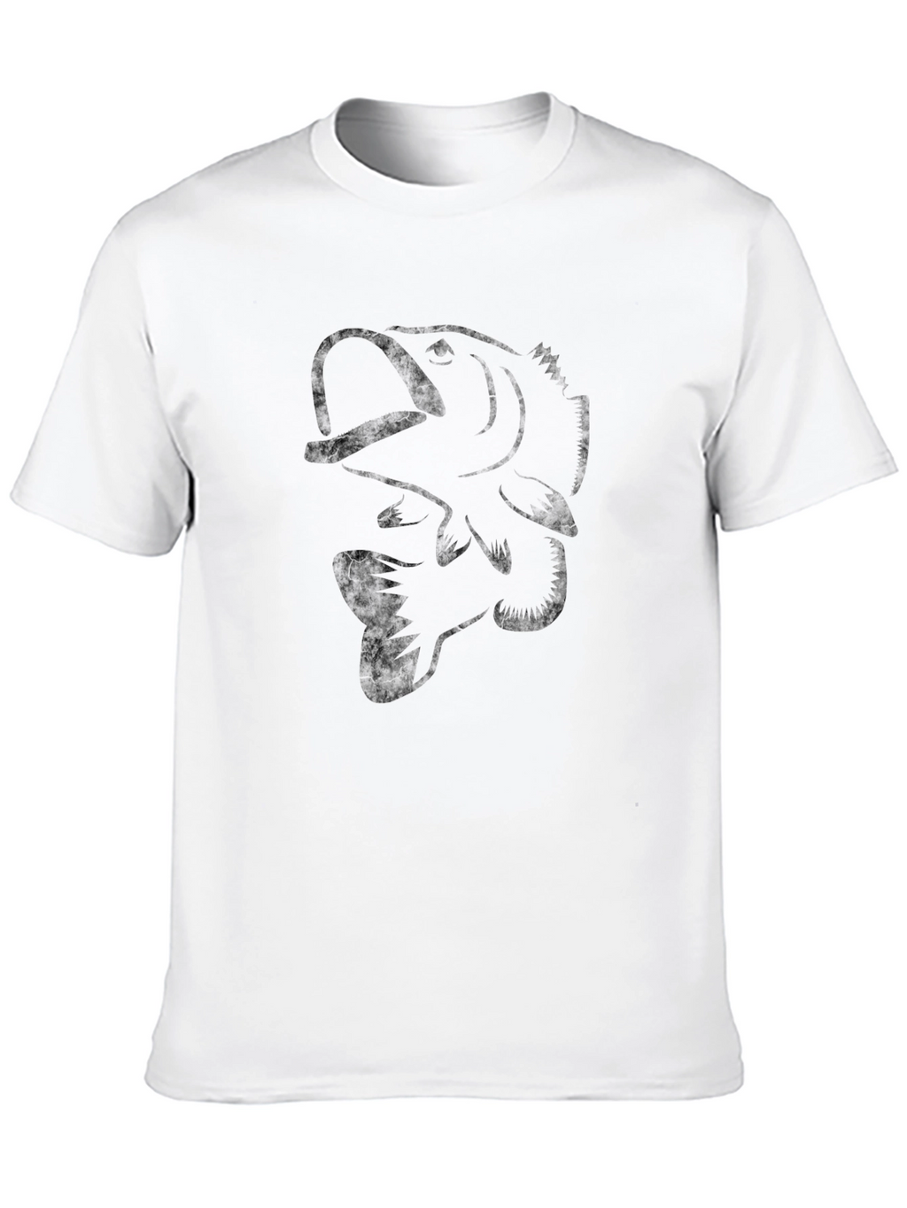 Mens Black Bass Graphic Tee - Angler Style