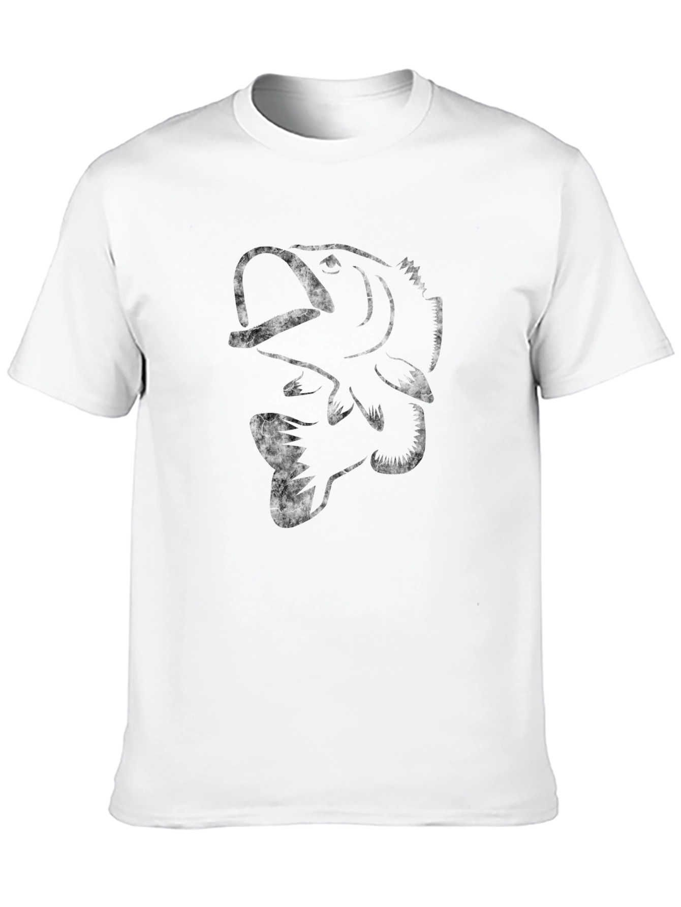 Mens Black Bass Graphic Tee - Angler Style