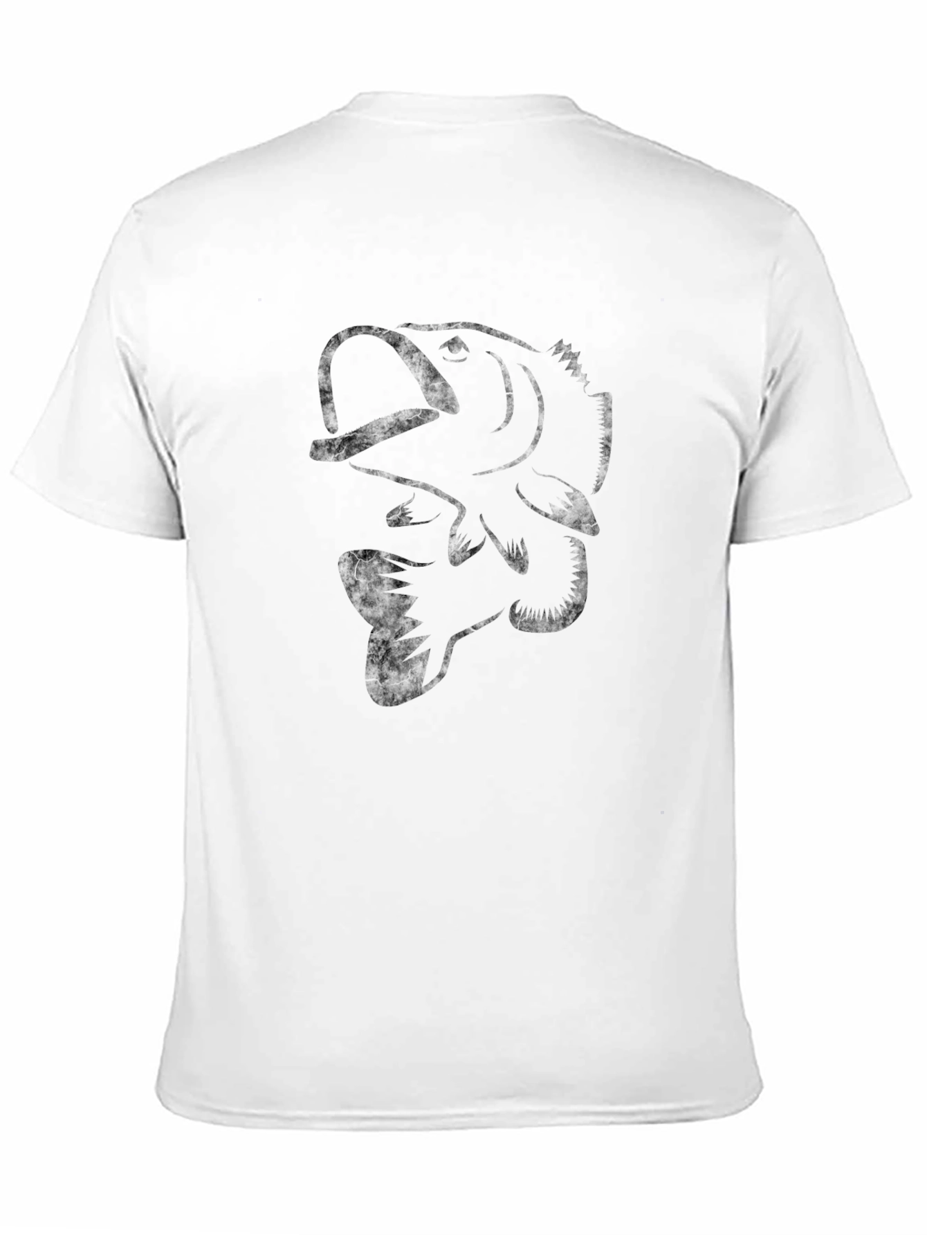 Mens Black Bass Graphic Tee - Angler Style