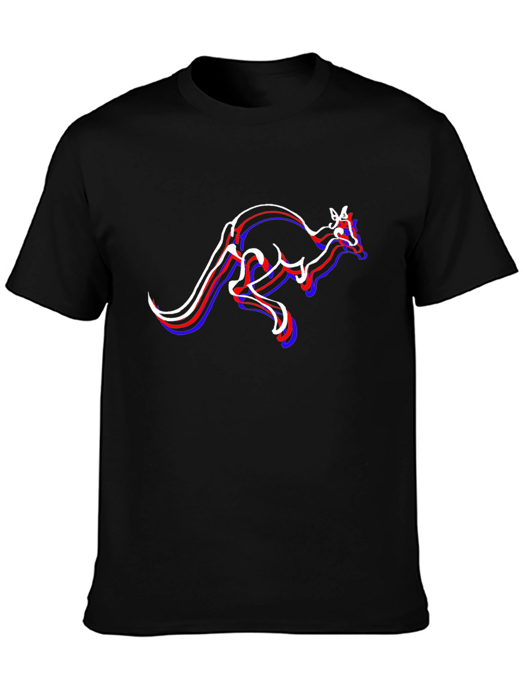 Kangaroo Graphic T-Shirt - Stylish Mens Black Tee