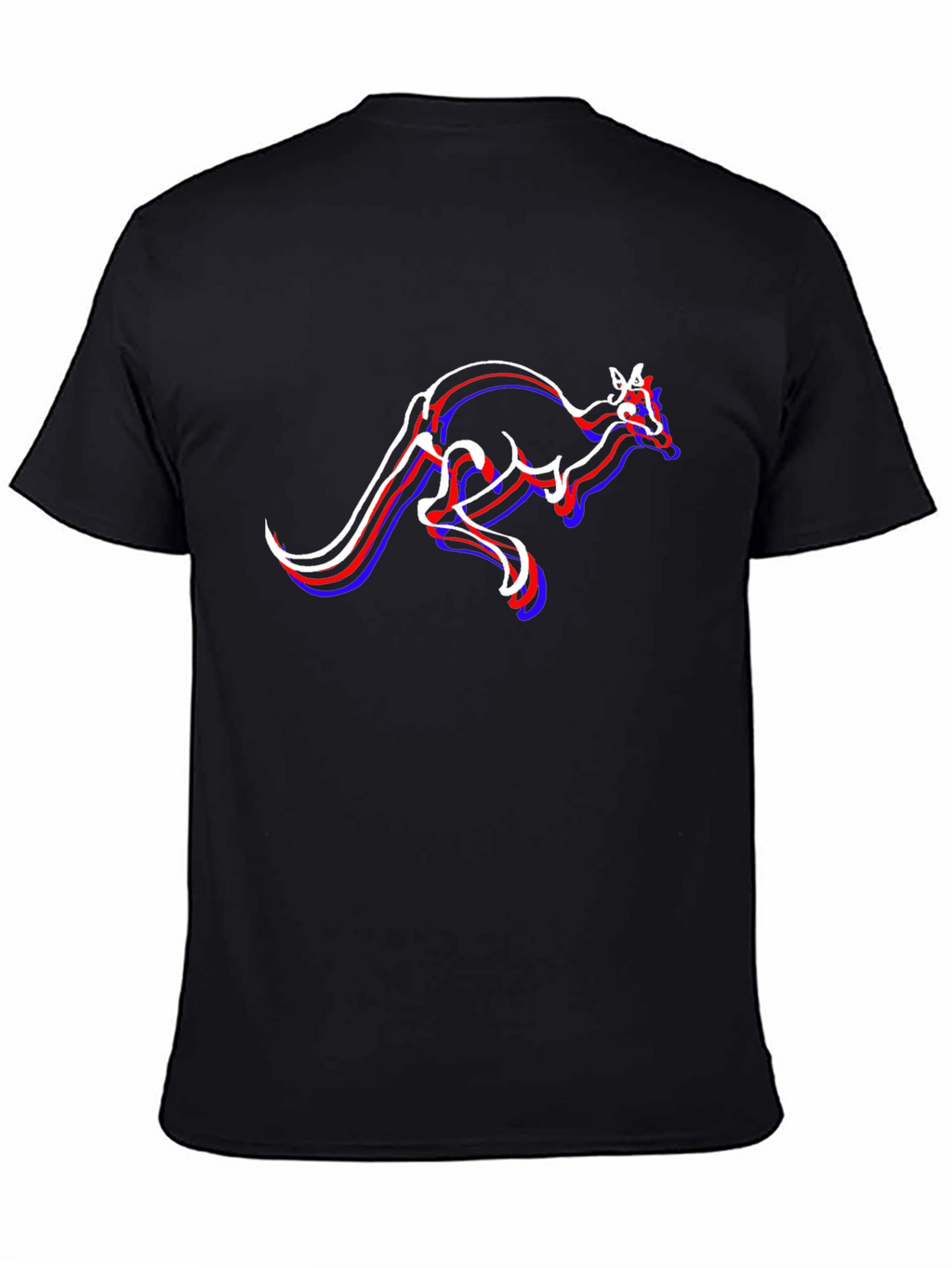Kangaroo Graphic T-Shirt - Stylish Mens Black Tee