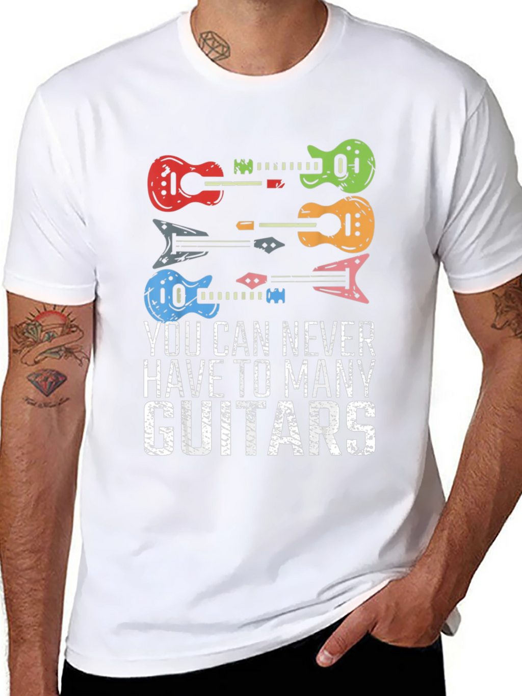 Guitar T-Shirt: Never Have Too Many Guitars