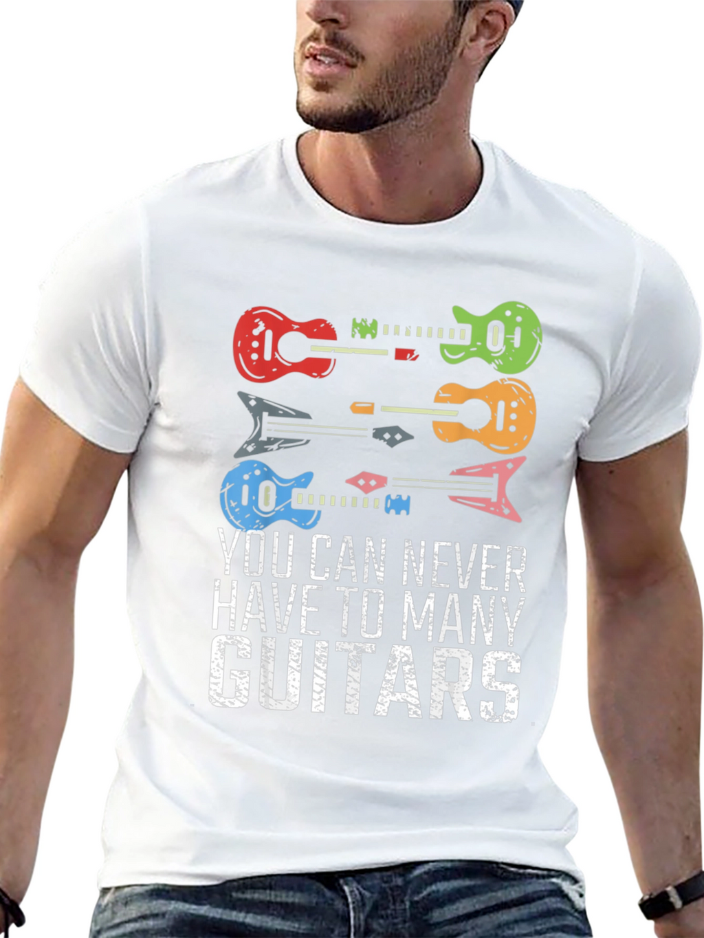 Guitar T-Shirt: Never Have Too Many Guitars