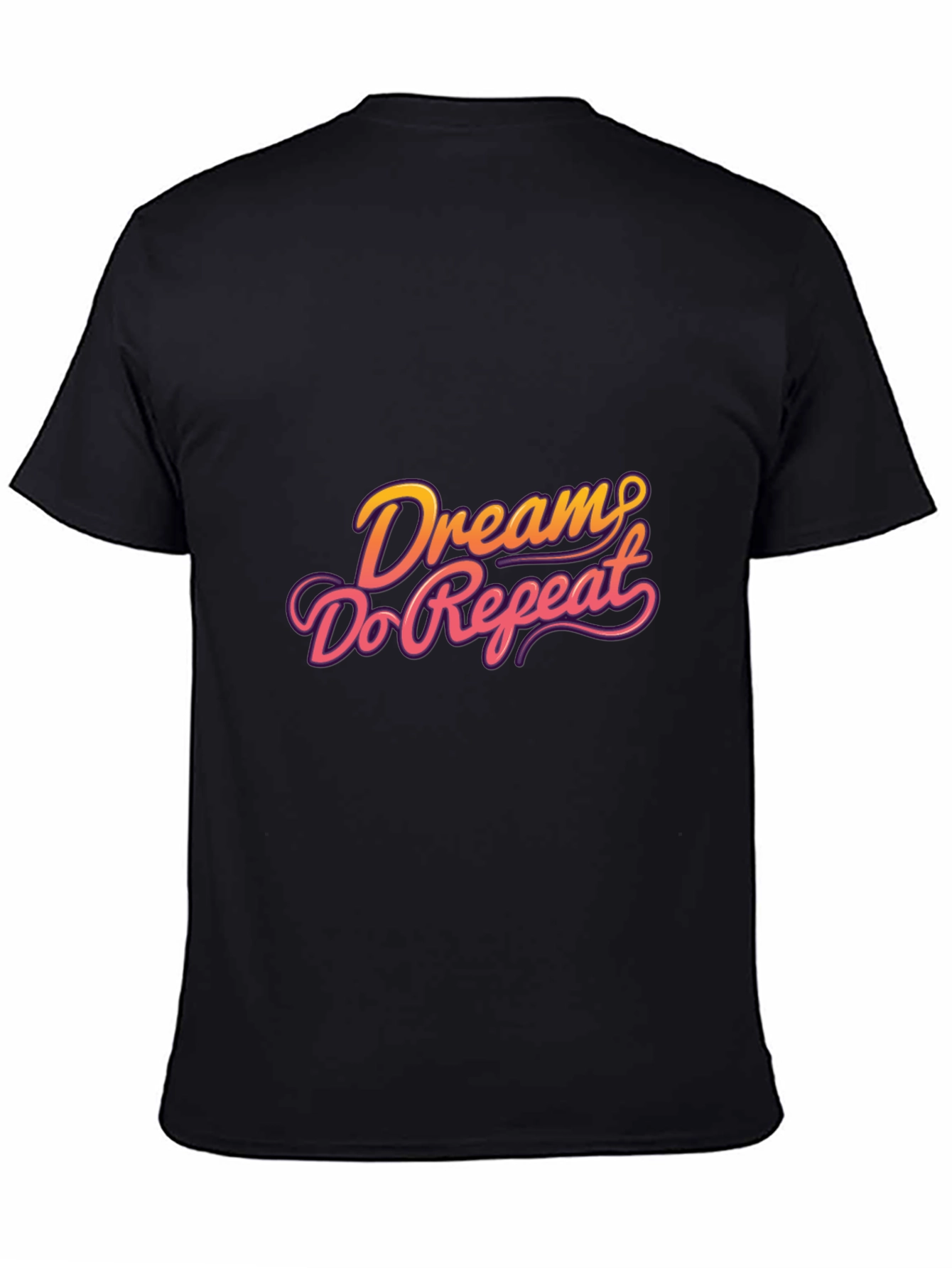 Dream Do Repeat Graphic Tee - Black Casual Shirt