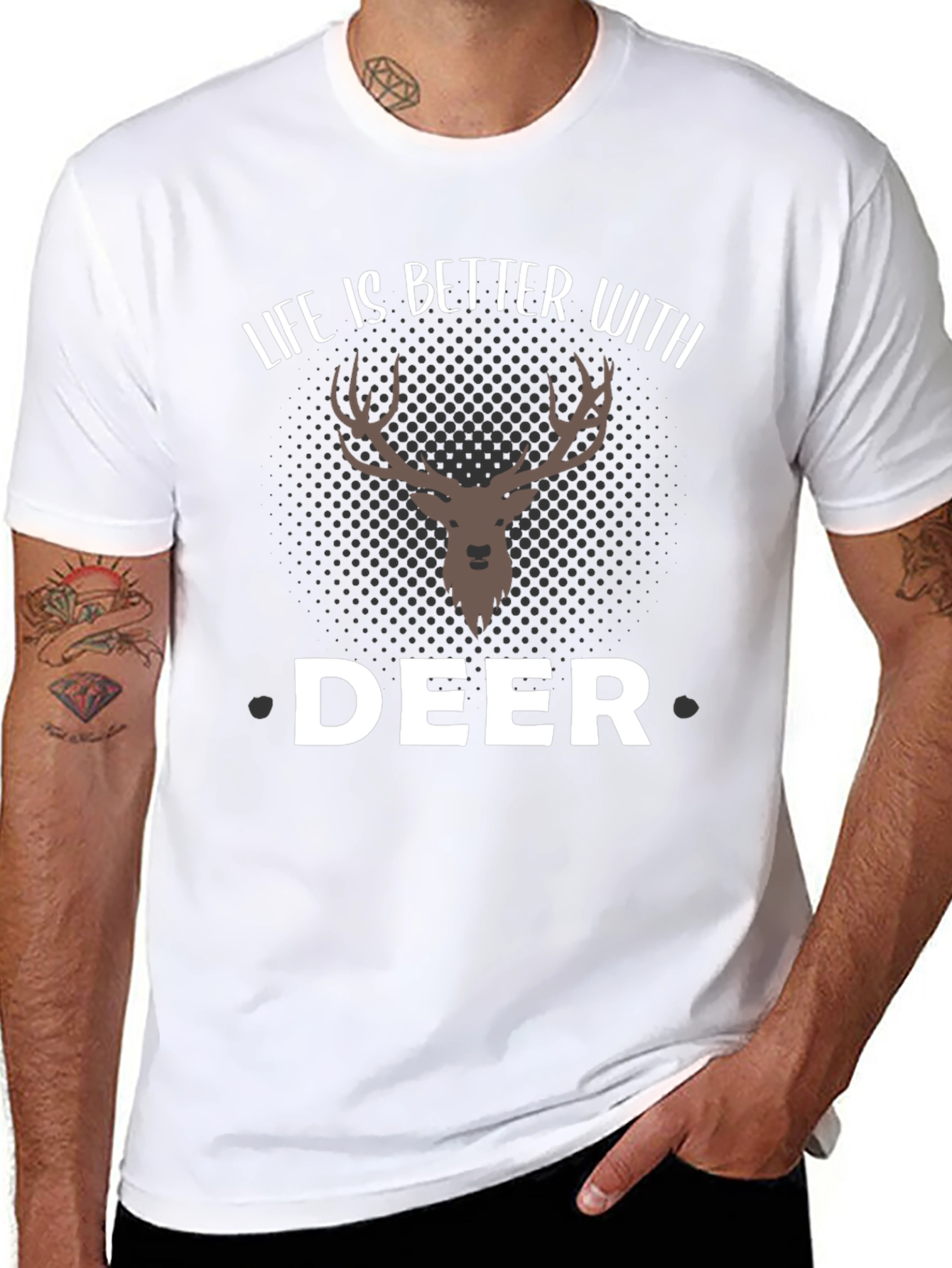 Life is Better with Deer T-Shirt - Graphic Tee