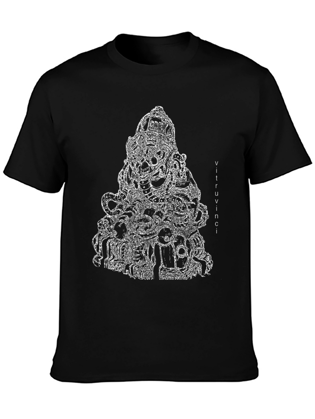 Abstract Ganesha Black T-Shirt