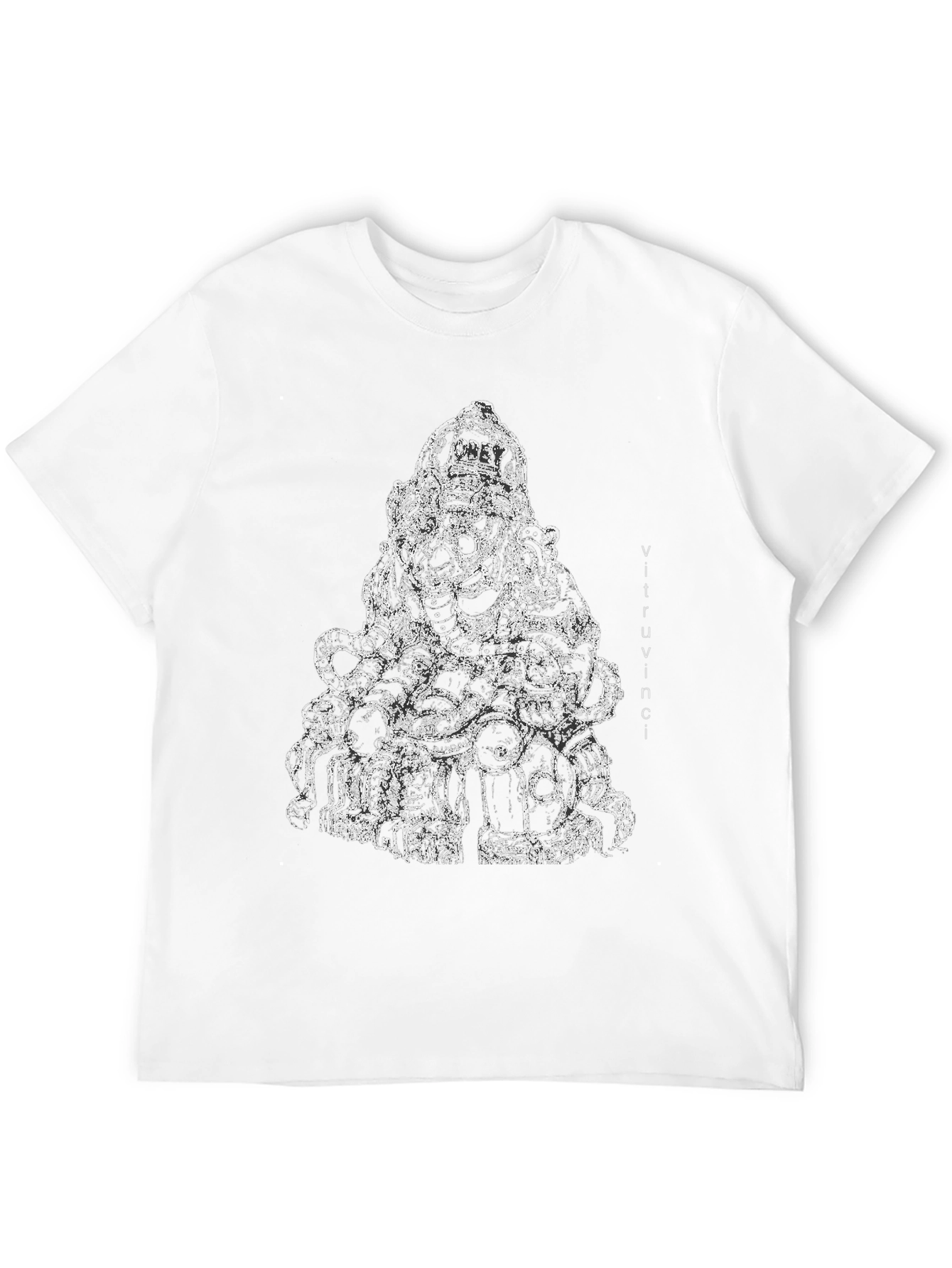 Abstract Ganesha Black T-Shirt