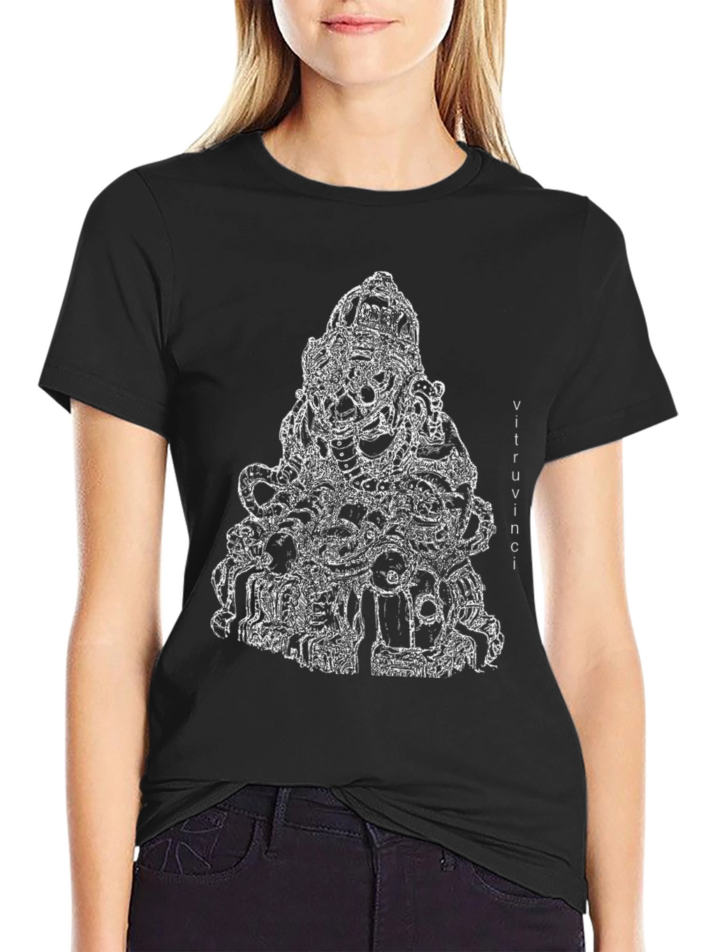 Abstract Ganesha Black T-Shirt