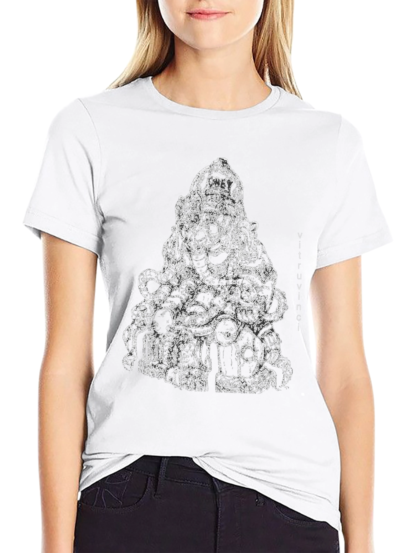 Abstract Ganesha Black T-Shirt