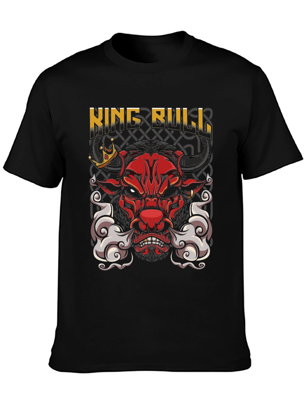 King Bull Graphic Print Black T-Shirt