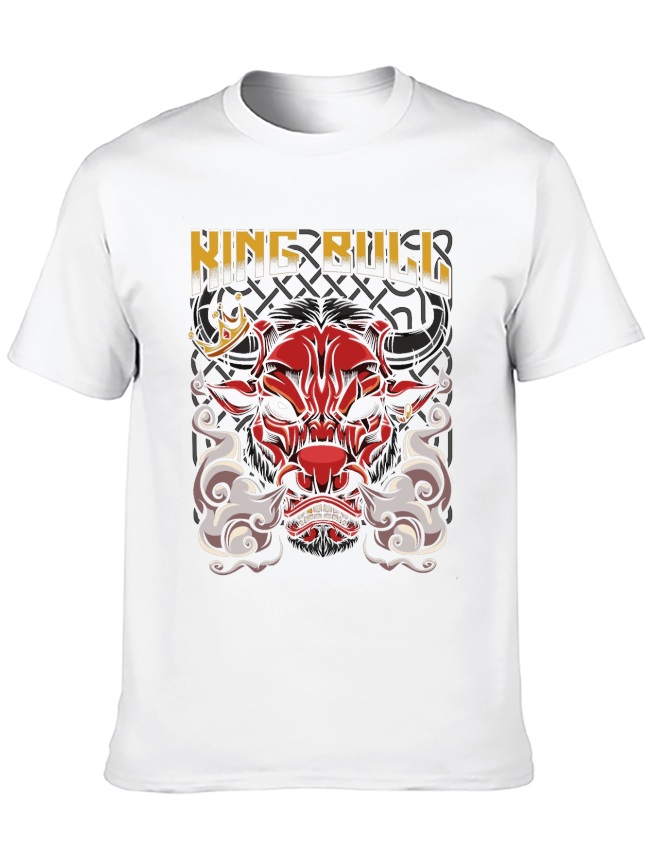 King Bull Graphic Print Black T-Shirt