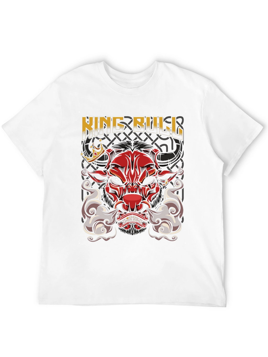King Bull Graphic Print Black T-Shirt