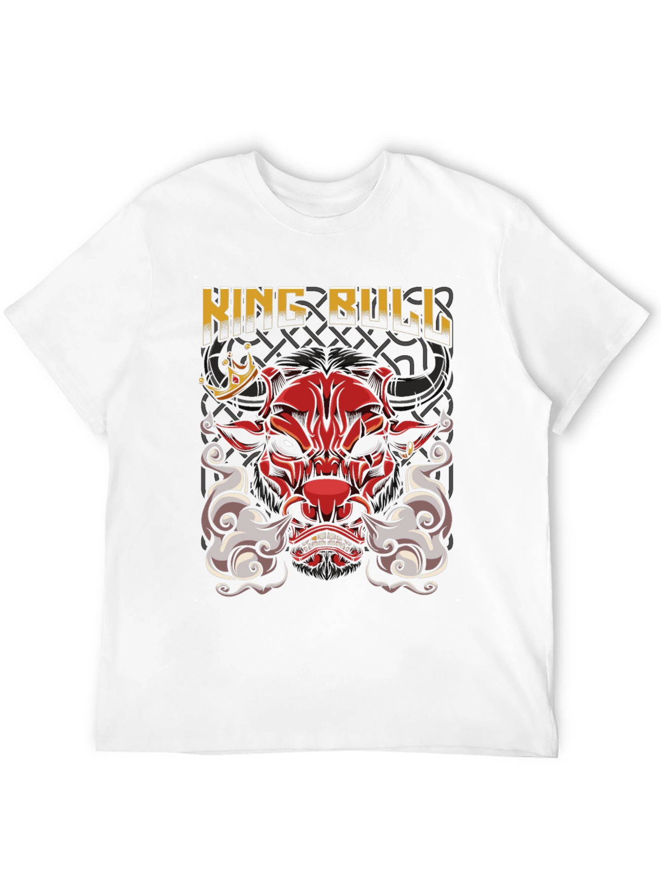King Bull Graphic Print Black T-Shirt