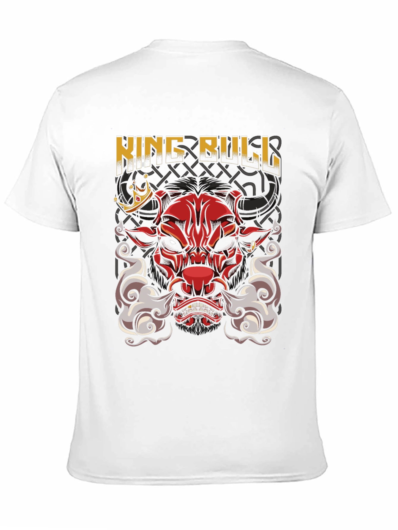 King Bull Graphic Print Black T-Shirt