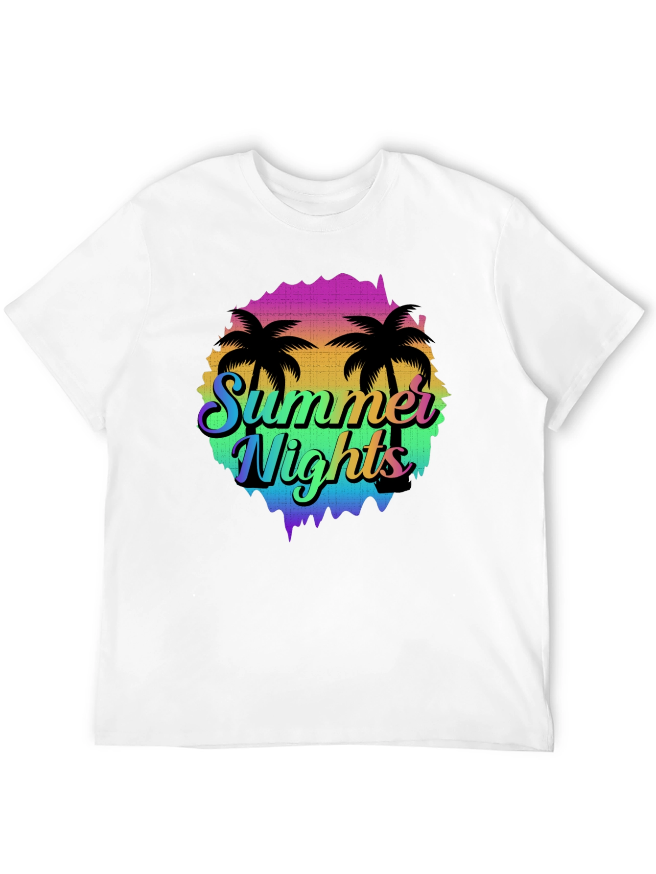 Summer Nights Palm Tree Graphic T-Shirt