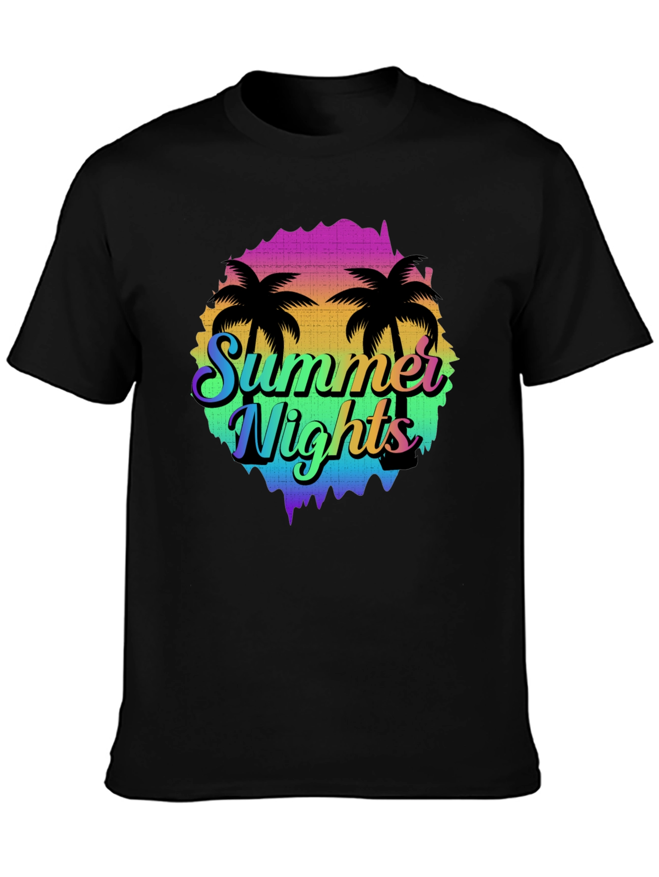 Summer Nights Palm Tree Graphic T-Shirt