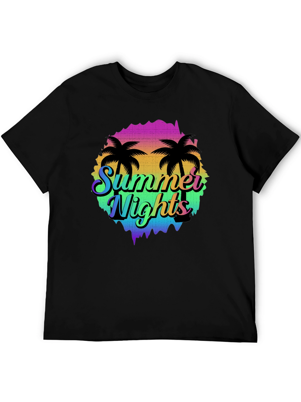 Summer Nights Palm Tree Graphic T-Shirt