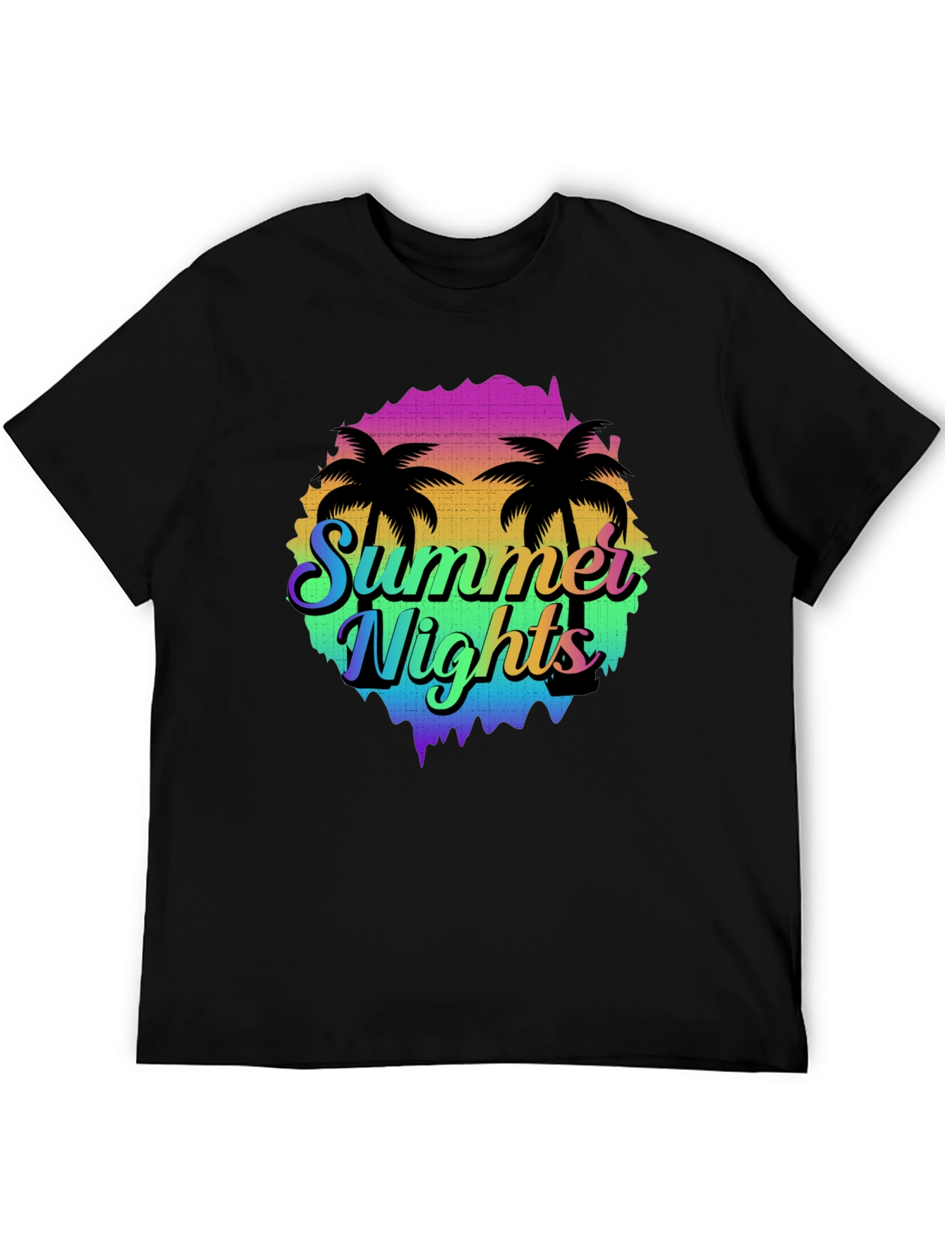 Summer Nights Palm Tree Graphic T-Shirt