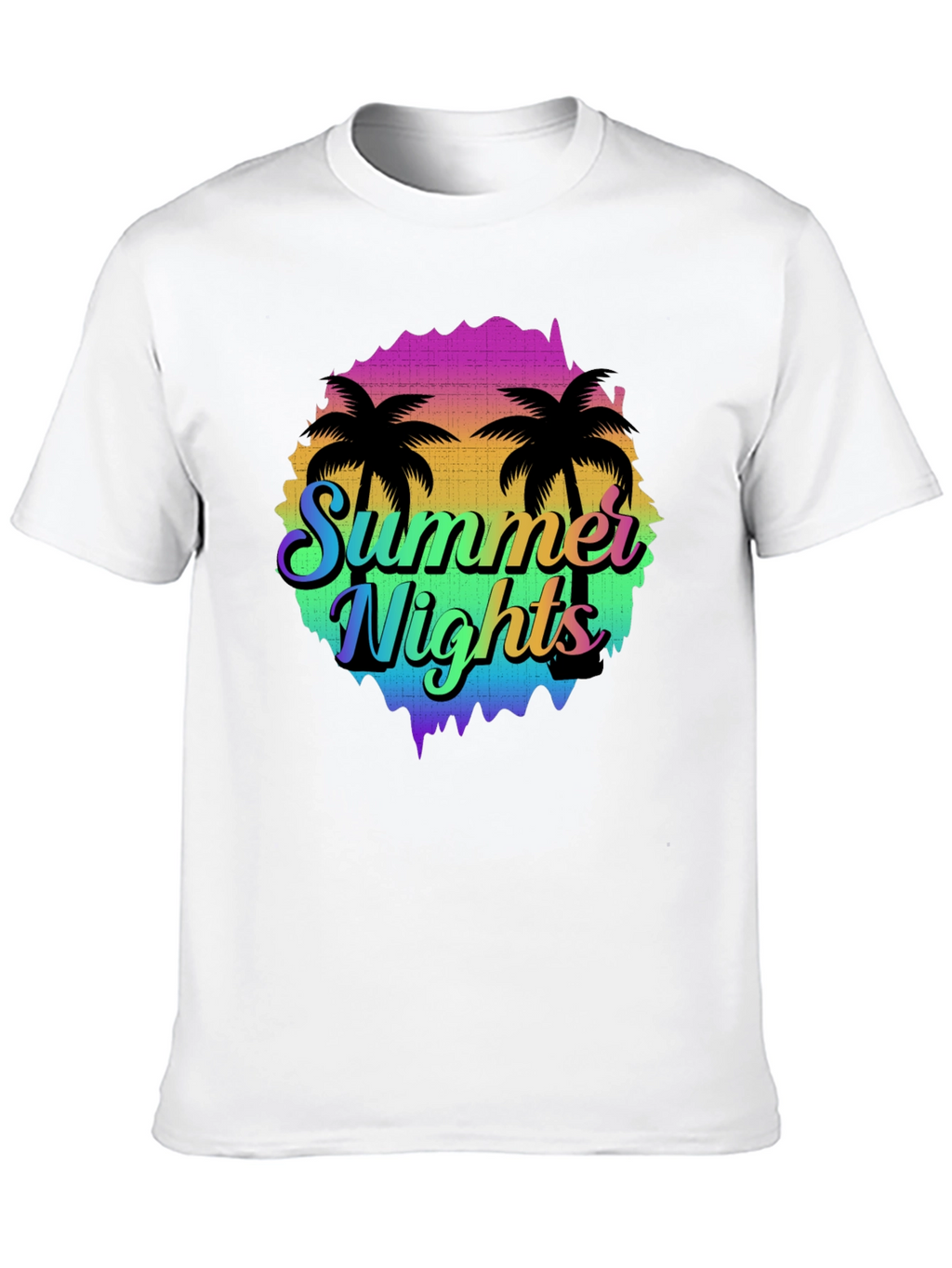 Summer Nights Palm Tree Graphic T-Shirt