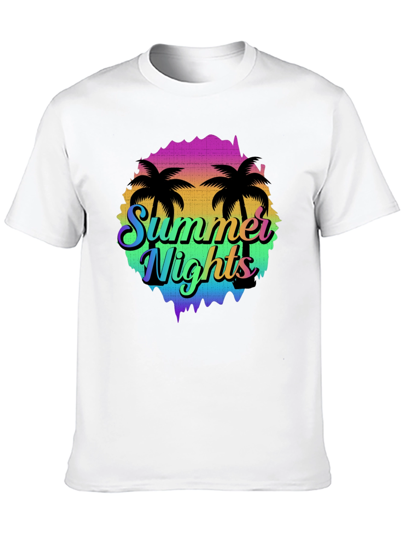 Summer Nights Palm Tree Graphic T-Shirt