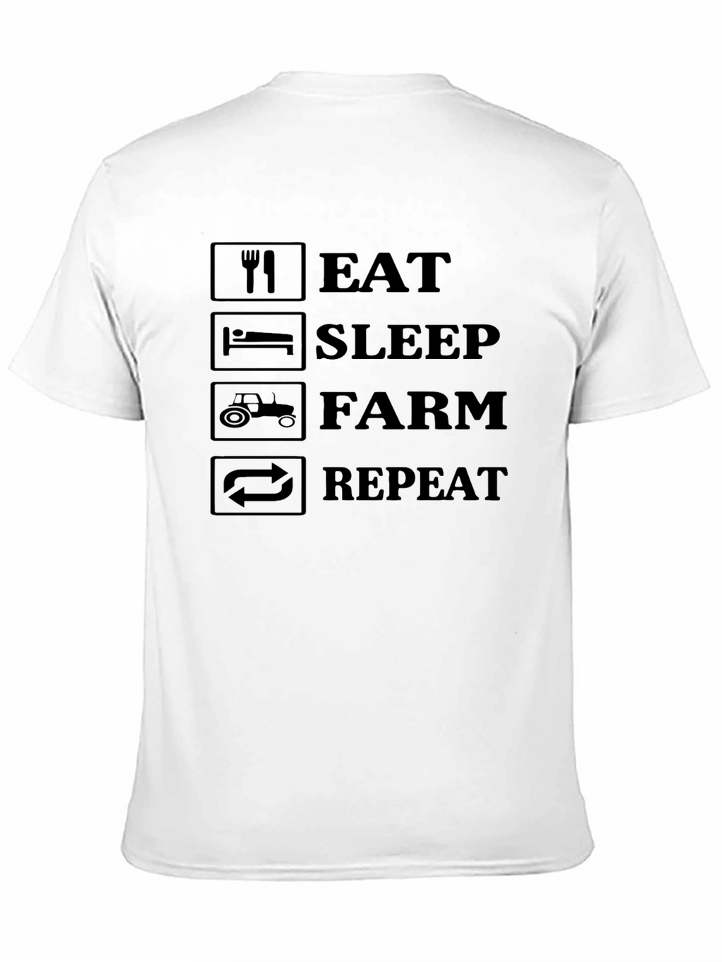Eat Sleep Farm Repeat Graphic Tee - Farming Lifestyle