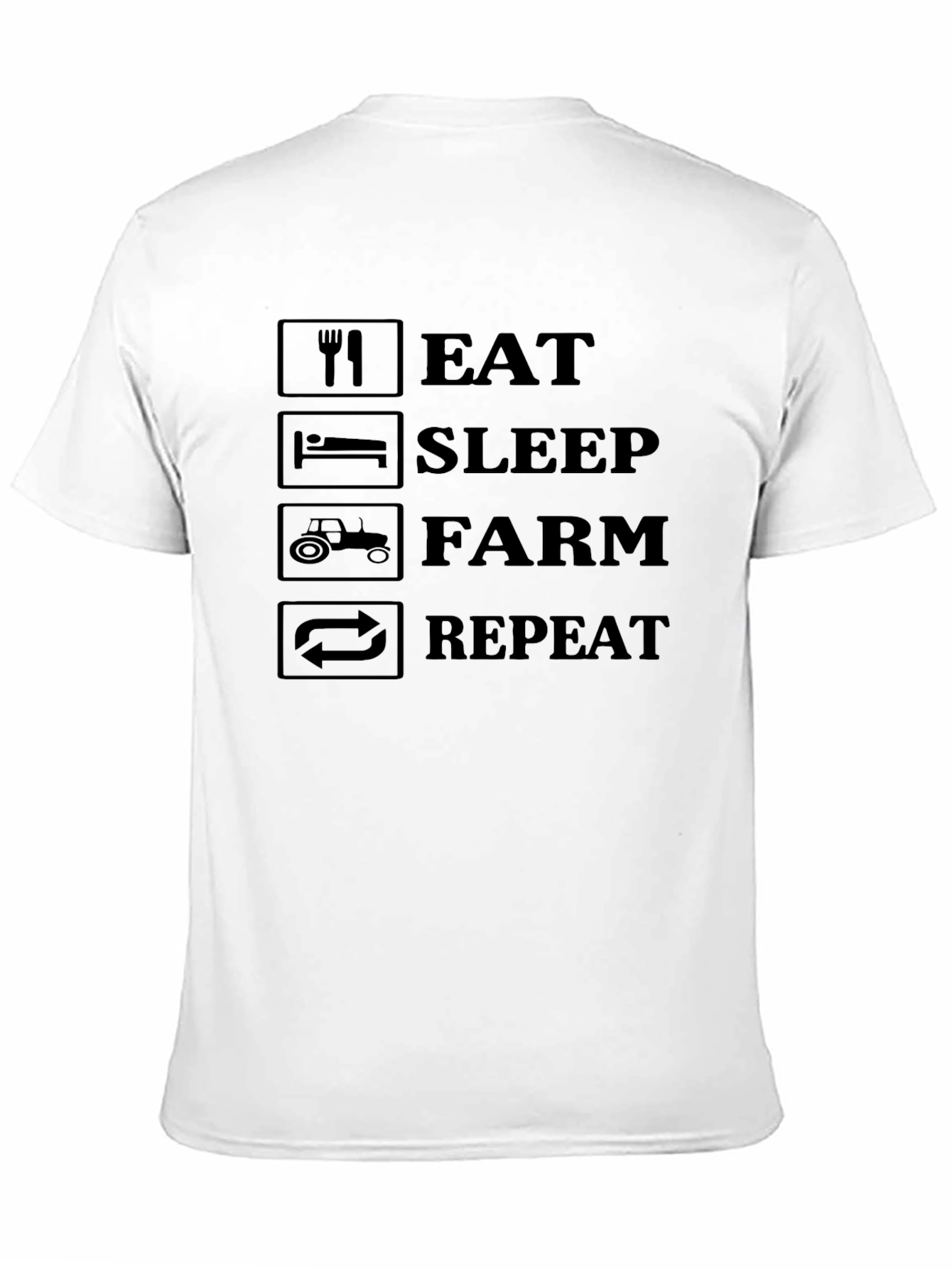 Eat Sleep Farm Repeat Graphic Tee - Farming Lifestyle