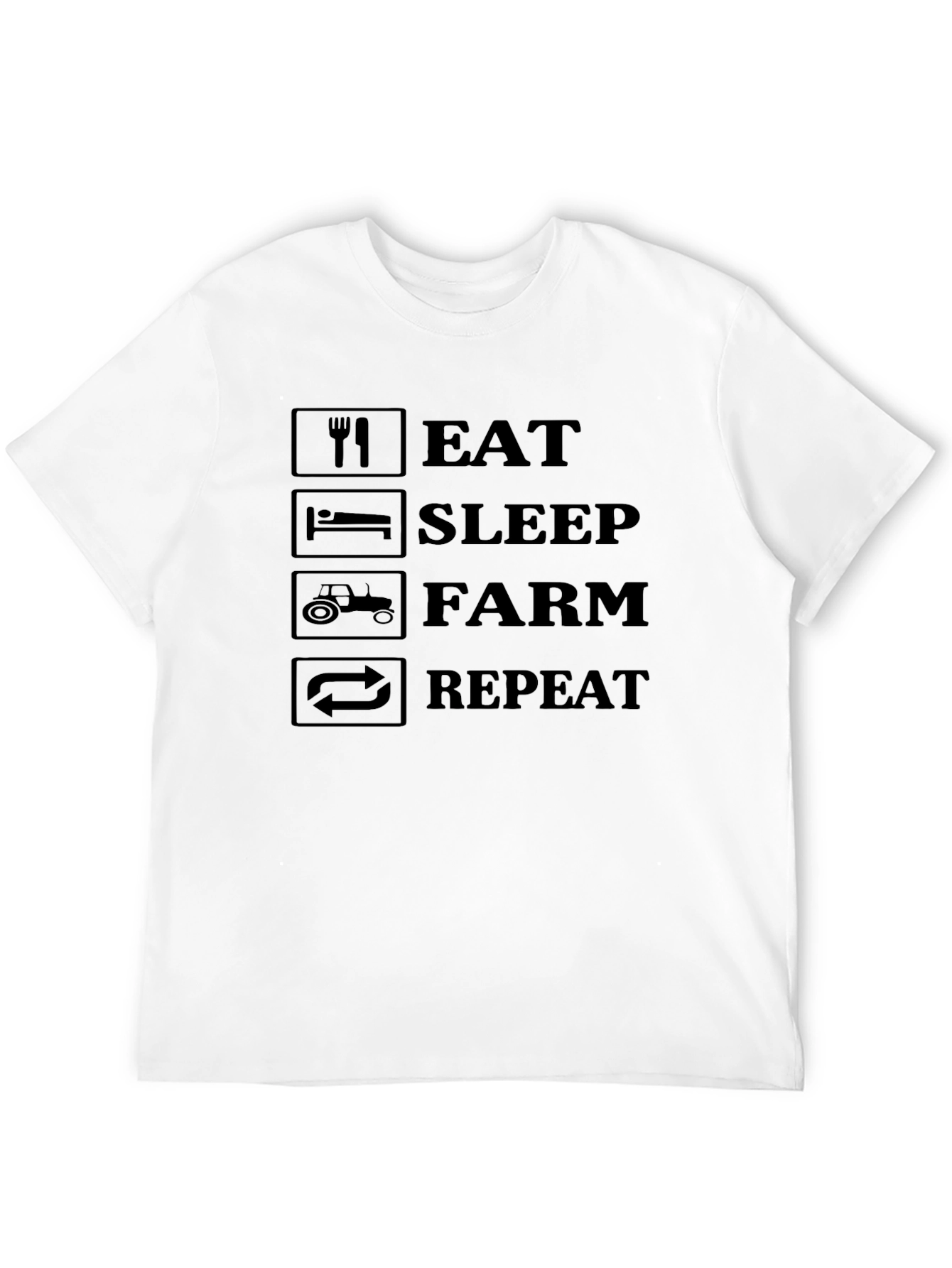 Eat Sleep Farm Repeat Graphic Tee - Farming Lifestyle