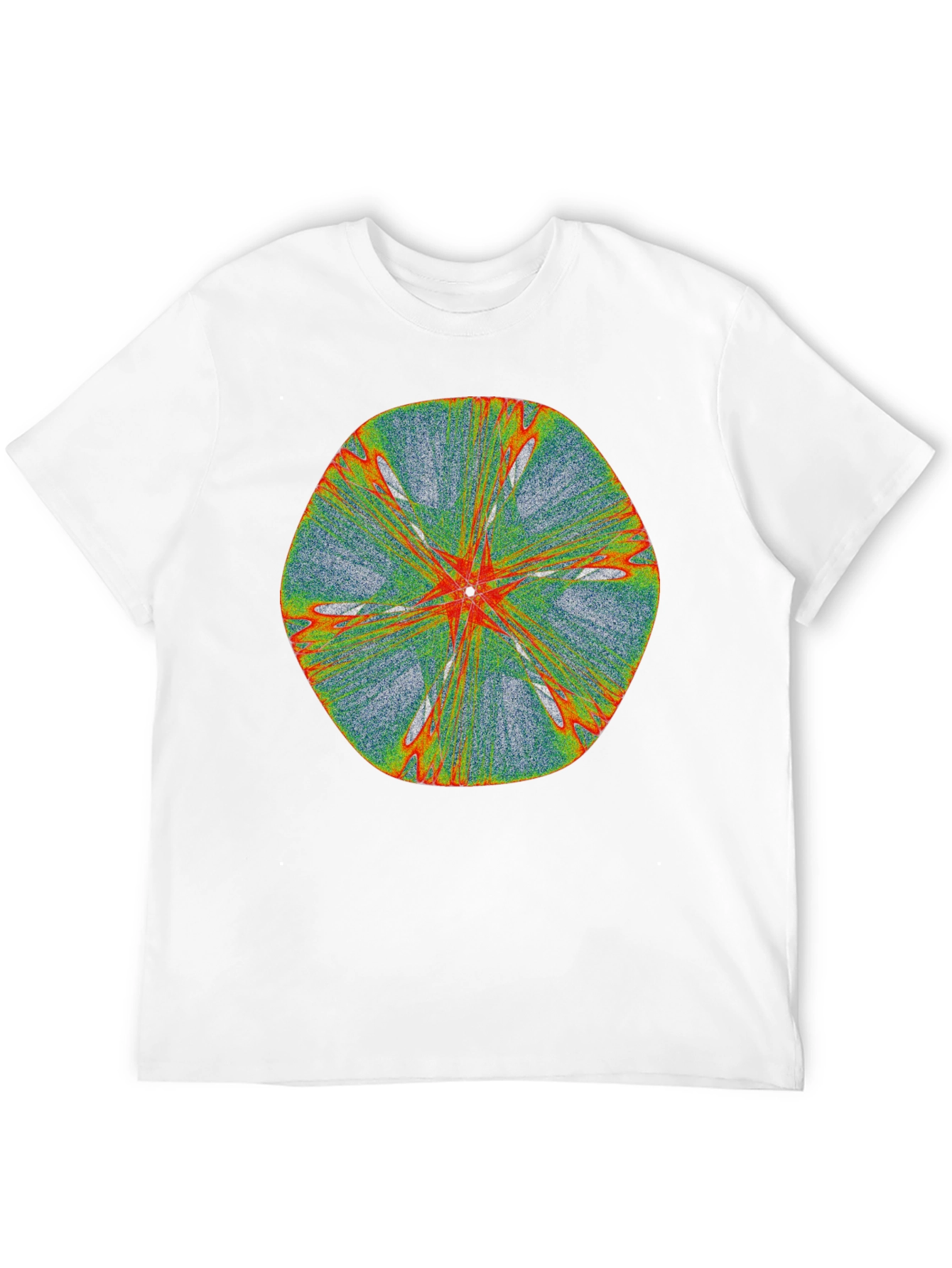 Abstract Fractal Design Black T-Shirt