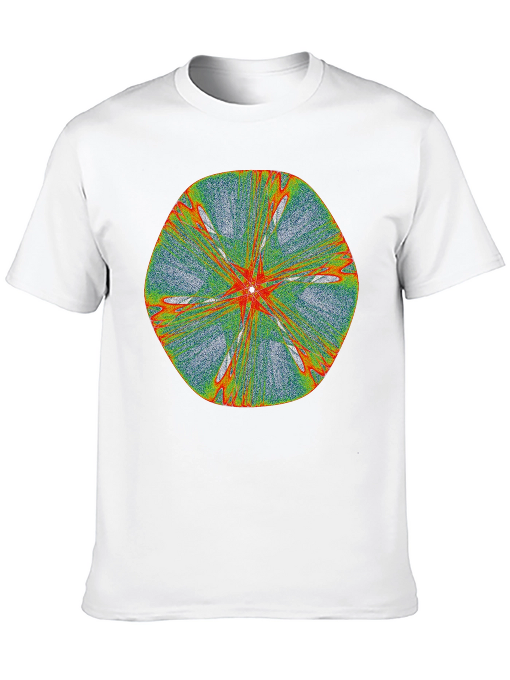 Abstract Fractal Design Black T-Shirt
