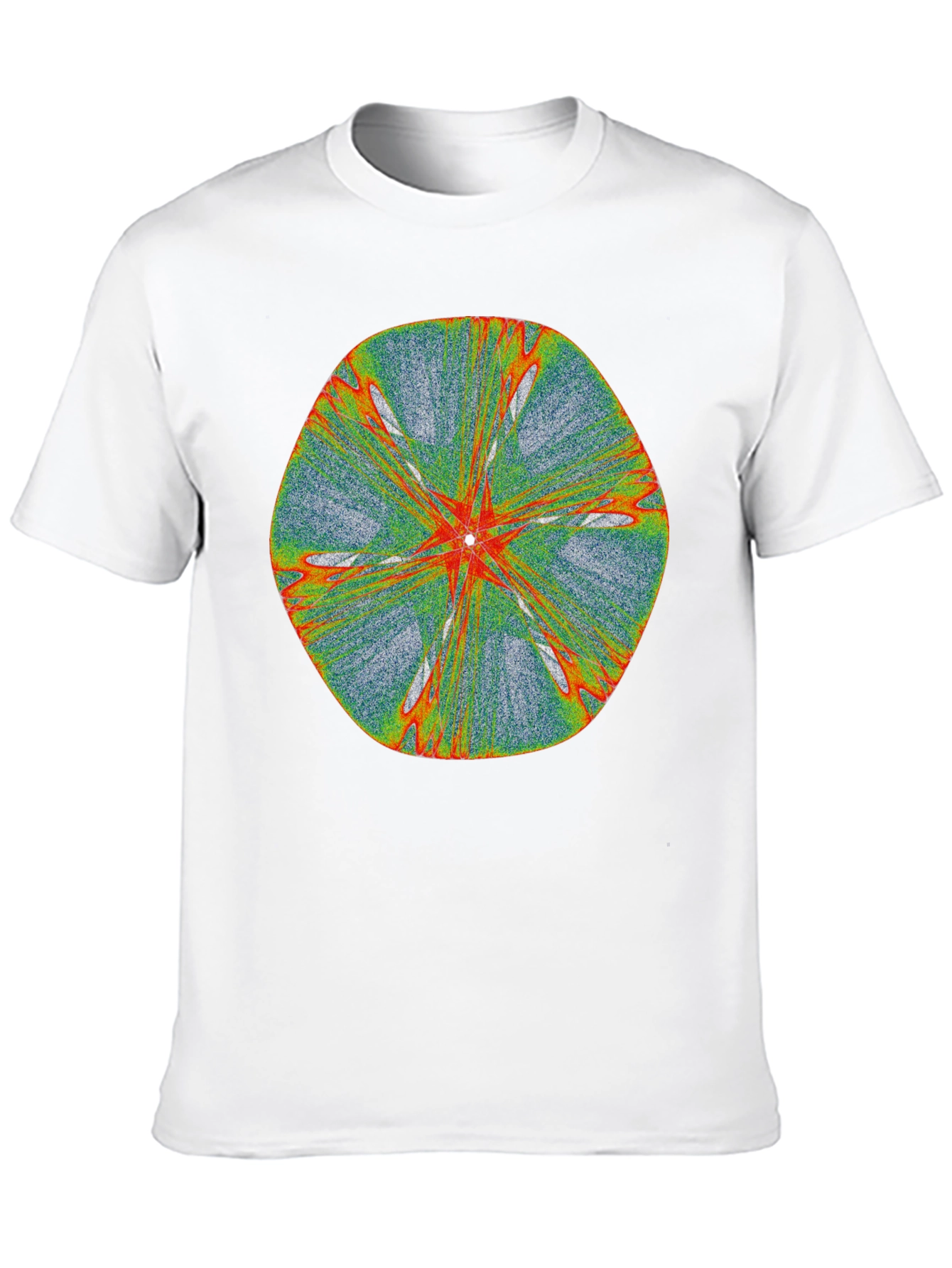 Abstract Fractal Design Black T-Shirt