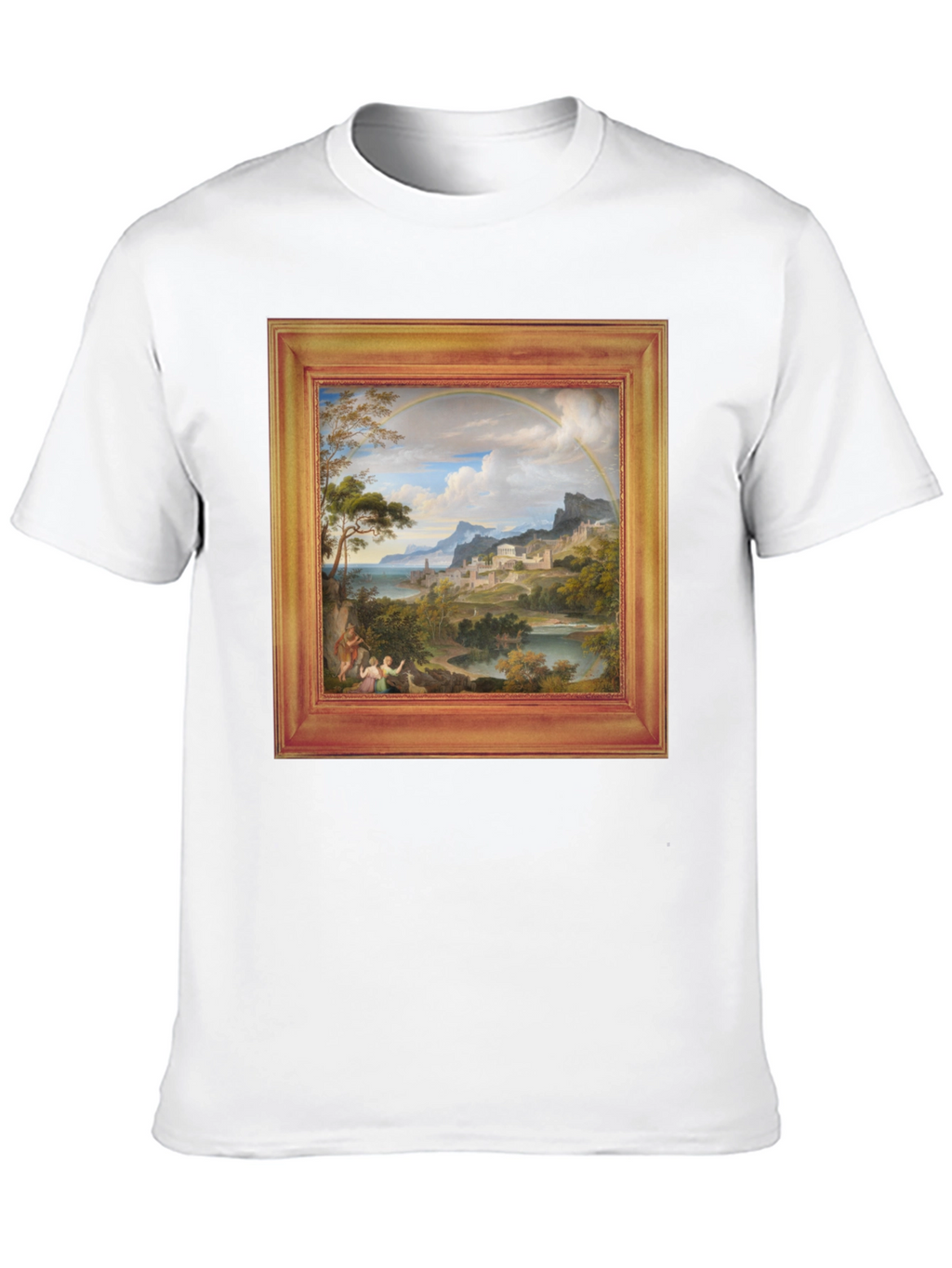 Art Inspired Graphic Tee - Unique Framed Landscape Design
