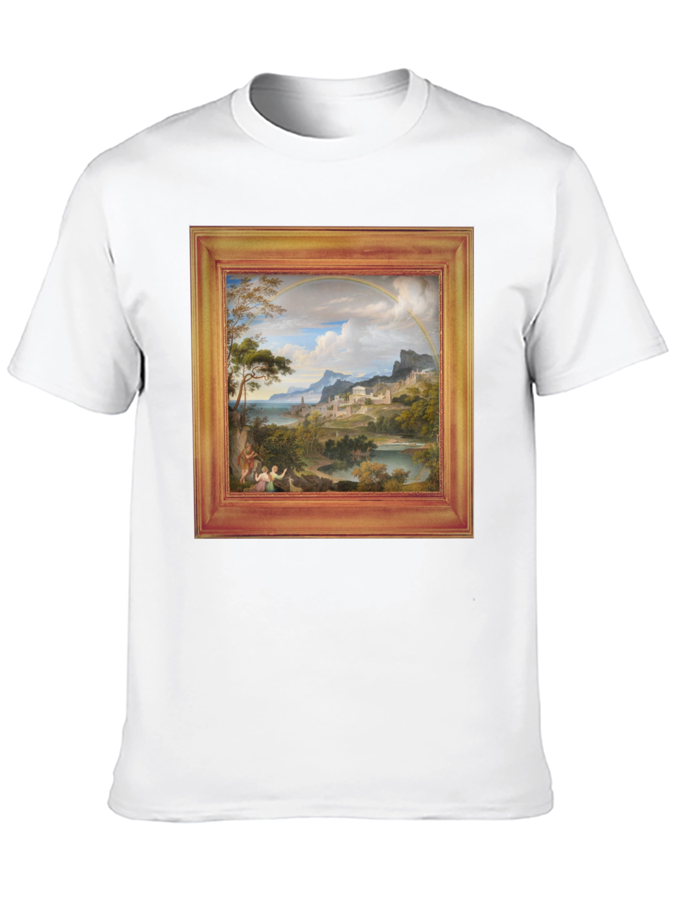 Art Inspired Graphic Tee - Unique Framed Landscape Design